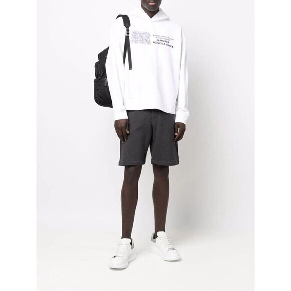 Alexander Mcqueen Stripe-Detail Track Shorts XS Mens Gray Fleece NWOT - Picture 13 of 14